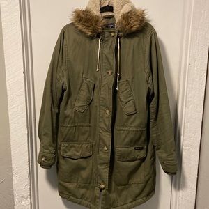 Abercrombie Sherpa-Lined Twill Parka